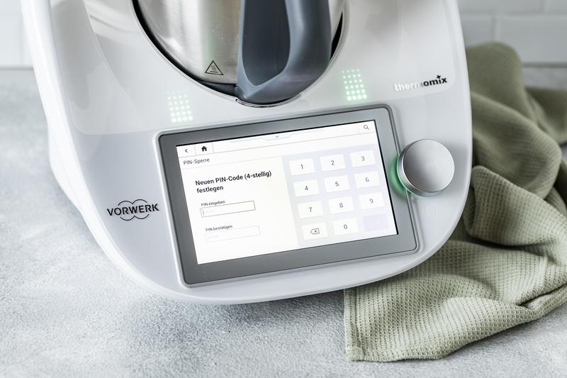 Pin-Sperre wird am Thermomix® Display eingestellt.