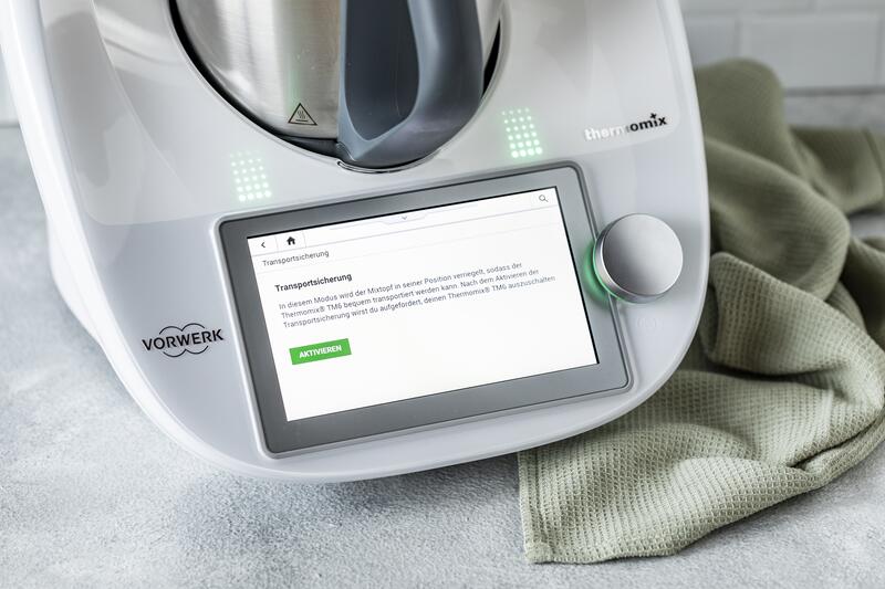 Transportsicherung aktivieren auf dem Display des Thermomix®