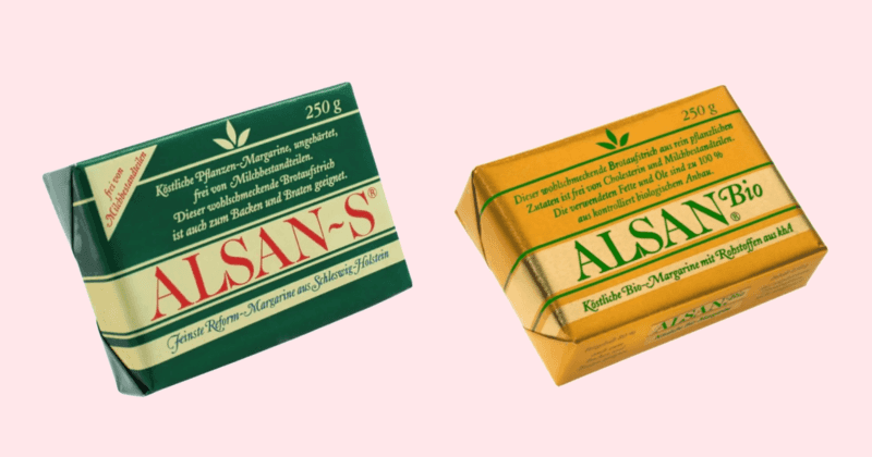 ALSAN-S und ALSAN bio als Freisteller auf rosanem Hintergrund.