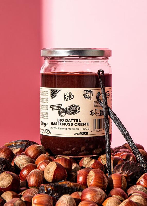 Bio Dattel-Haselnuss-Creme von KoRo im Glas
