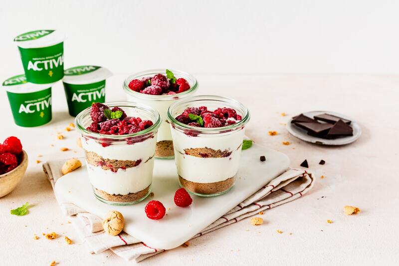 Himbeer-Joghurt-Schichtdessert