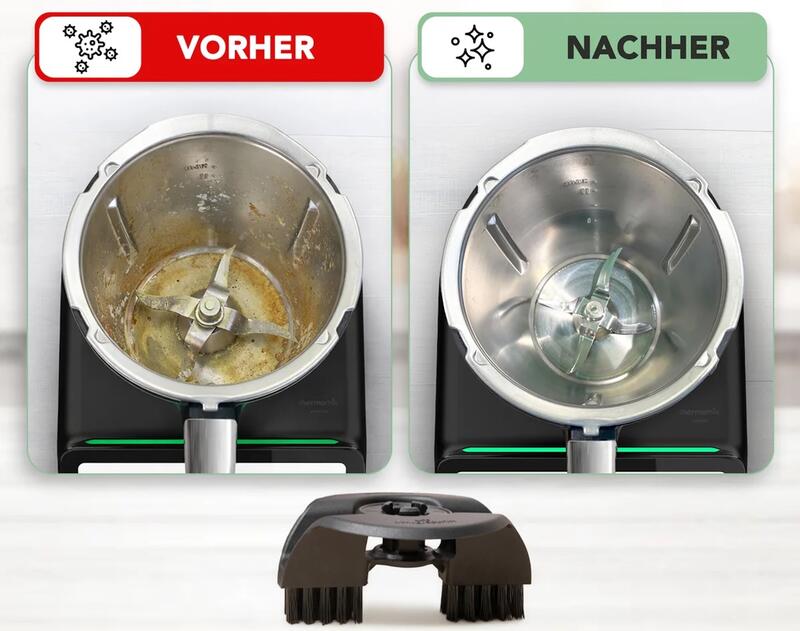 Thermomix® Mixtopf schmutzig und sauber