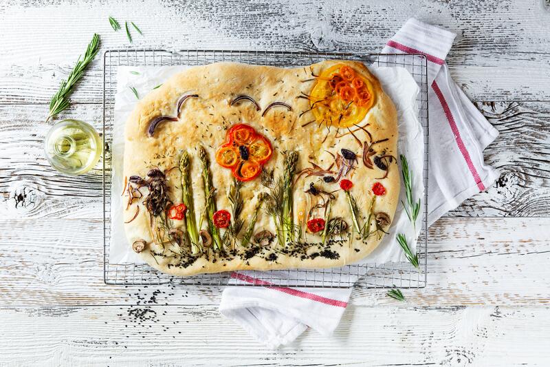 Focaccia Garden von oben fotografiert