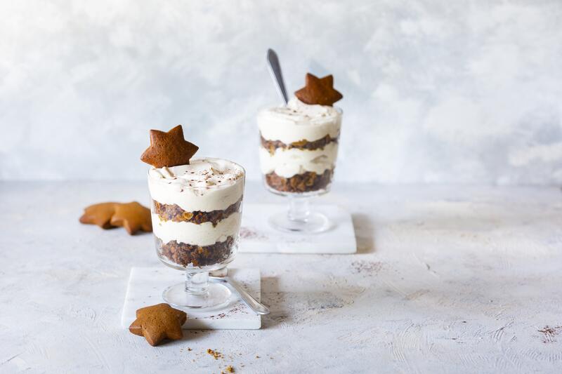 Lebkuchen-Tiramisu in 2 Dessertgläsern
