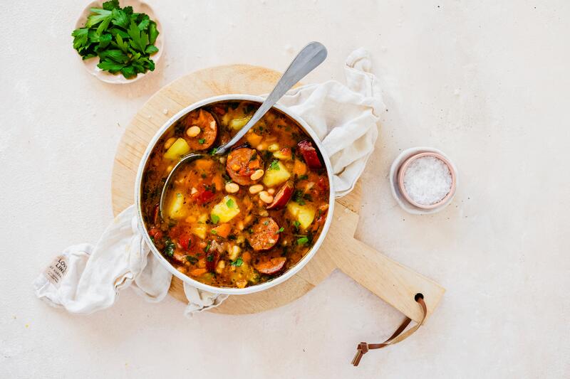 Immer-wieder-aufwärm-Suppe in einer Schüssel