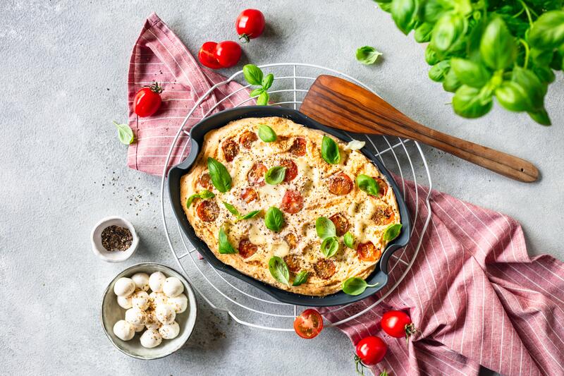Omelett Tomate-Mozzarella in Varoma® auf Kuchengitter