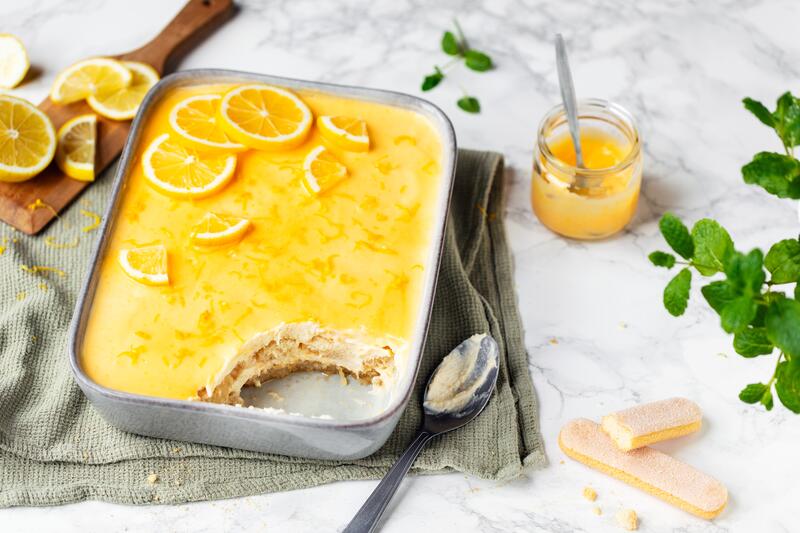 Zitronentiramisu in Auflaufform