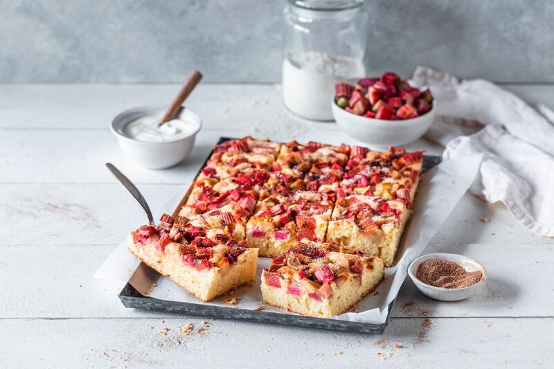 Blitz-Rhabarberkuchen vom Blech