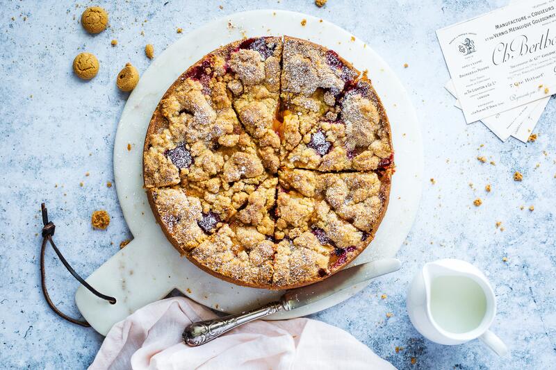 Zwetschgenkuchen mit Mürbeteig aus der Springform