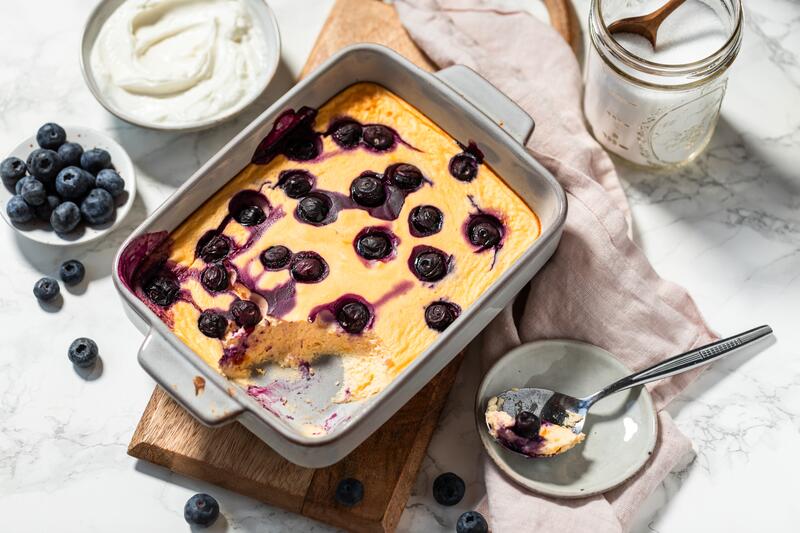 Quarkauflauf in Auflaufform