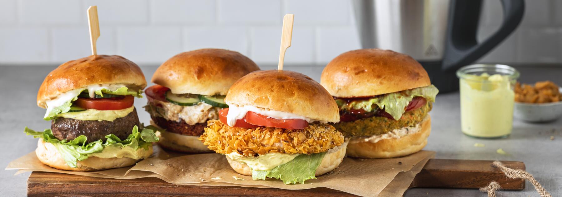Dein Burger vom Bun übers Patty bis zur Soße
