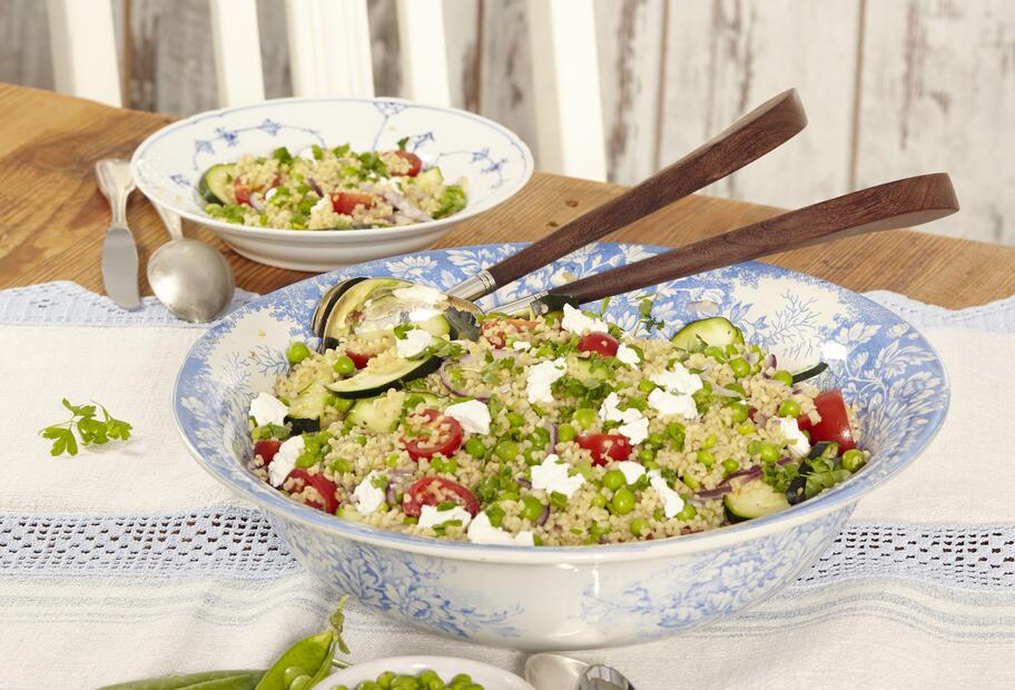 Bulgursalat mit Erbsen