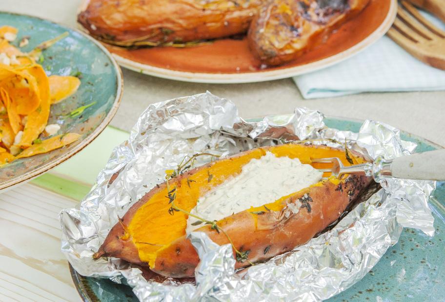 Süßkartoffeln mit Sour Cream