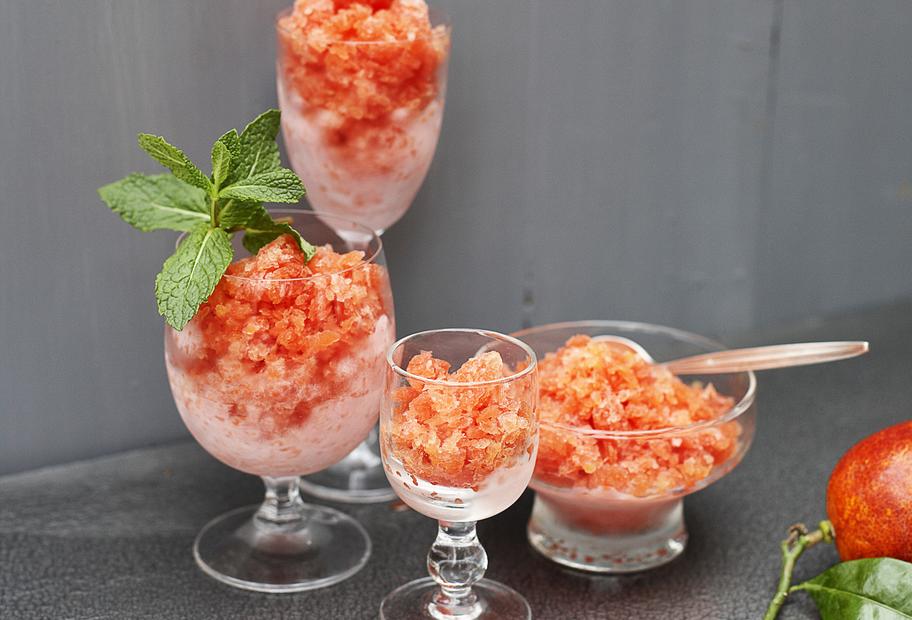Blutorangen-Granita