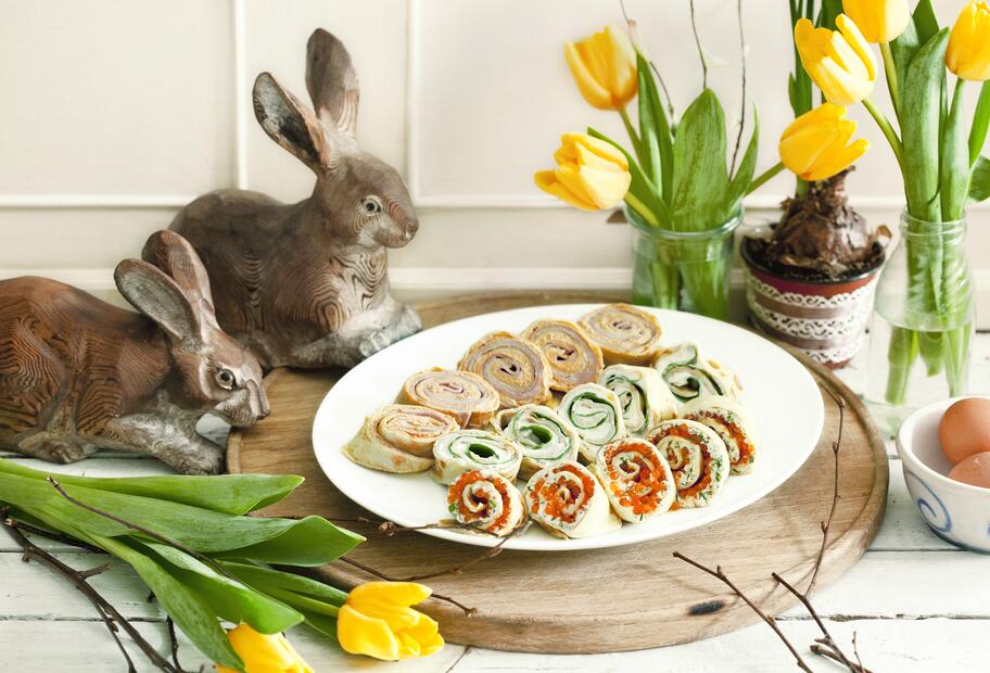 Dreierlei gefüllte Pfannkuchen