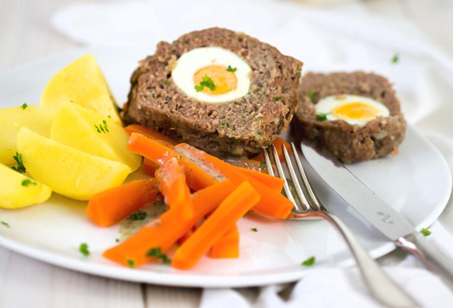 Falscher Hase mit Kartoffeln für das Osterfest