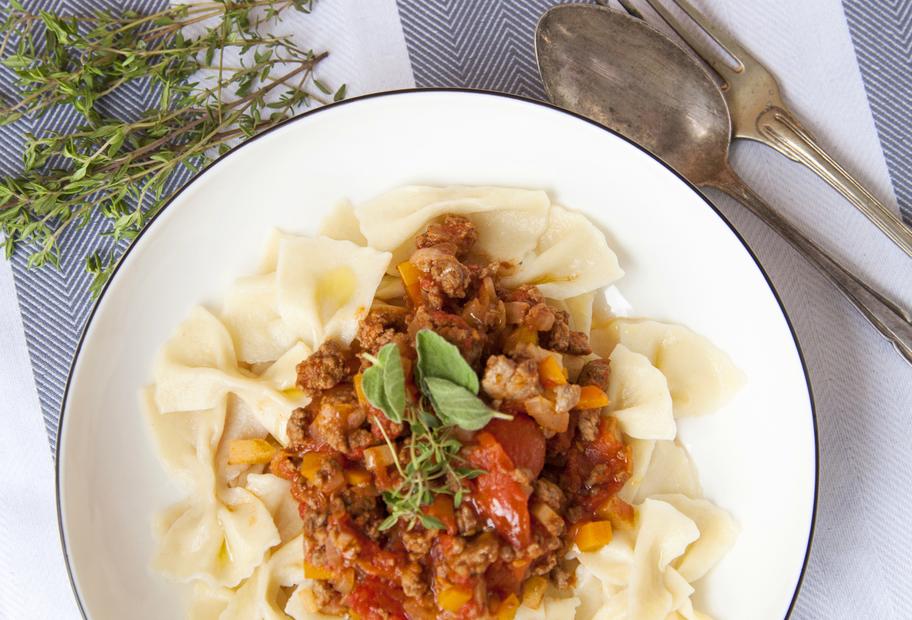 Farfalle mit Wildbolognese