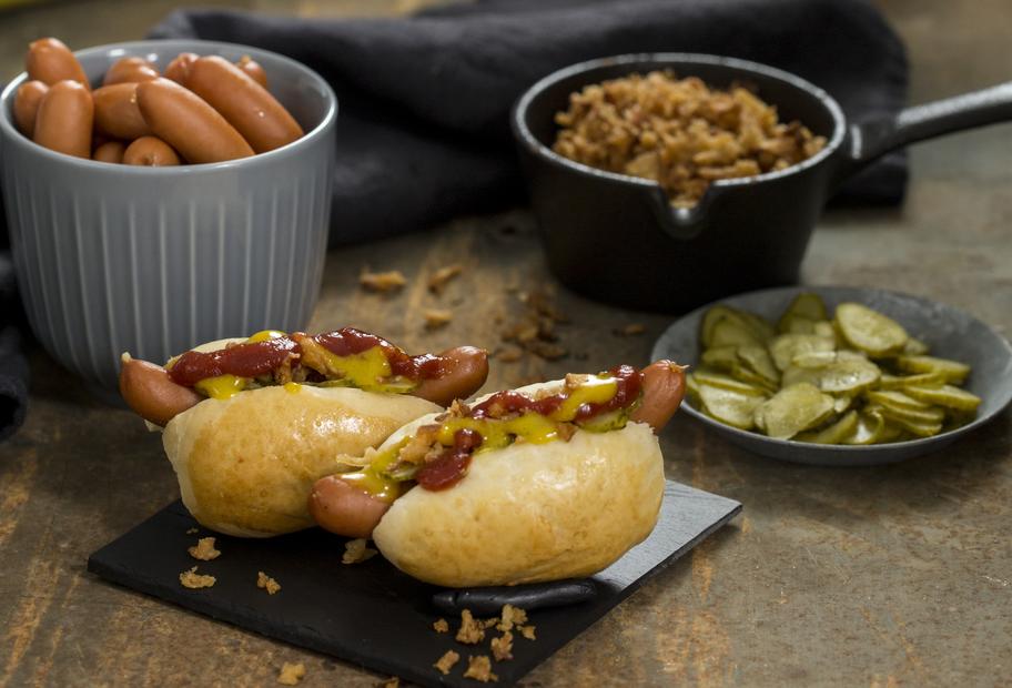 Heiße Mini-Hot-Dogs