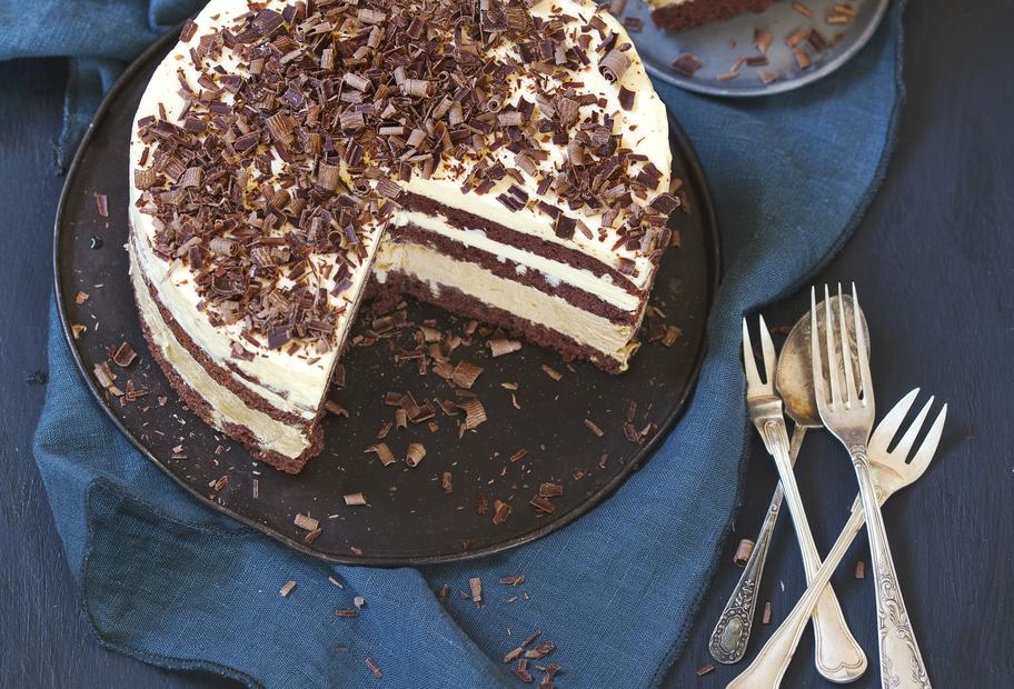 Kaffee-Schoko-Eistorte