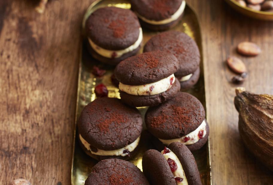 Kakaokekse mit Cranberrys