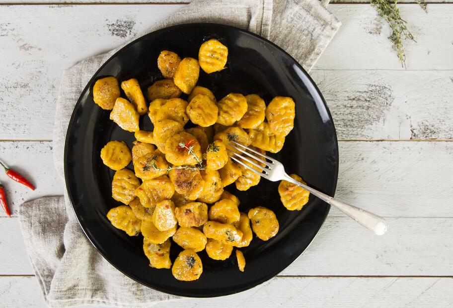 Kürbis-Gnocchi in Chili-Honig-Butter