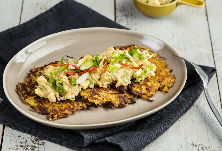 Kürbisrösti mit Lachs-Tatar für den Thermomix®