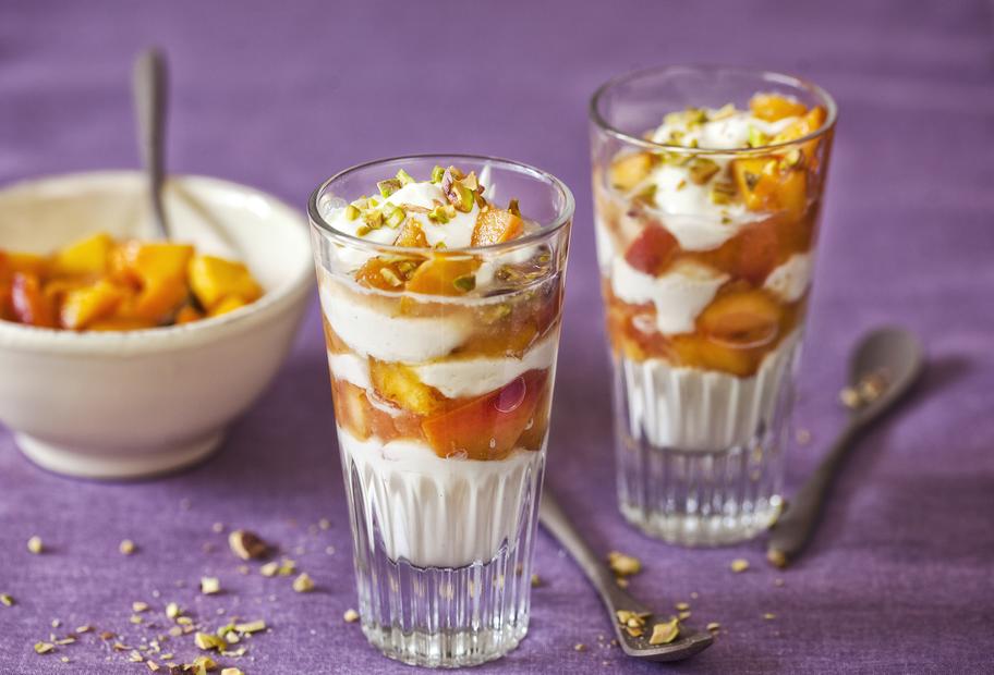 Mascarponecreme mit Pfirsich