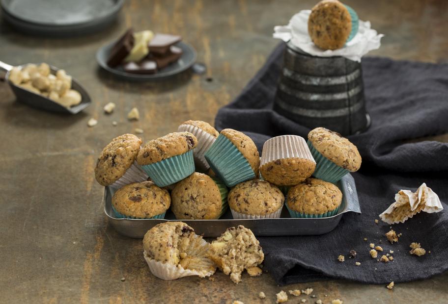 Mini-Chocolate-Chip-Muffins mit Nüssen für den Thermomix®