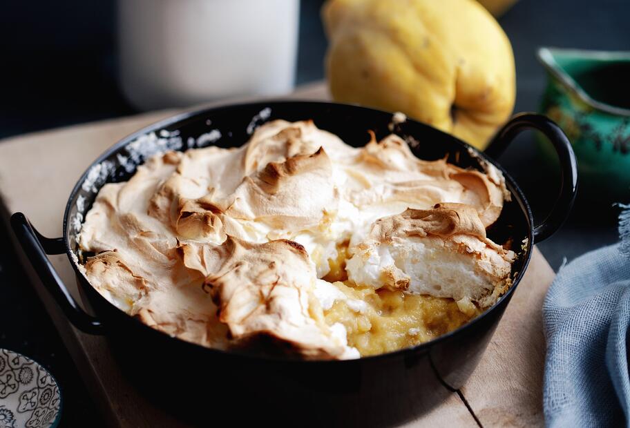 Quitten-Grieß-Baiser-Auflauf