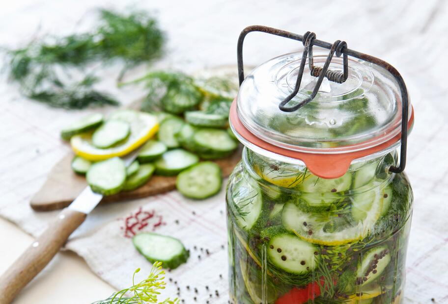 Schnell eingelegte Gurken