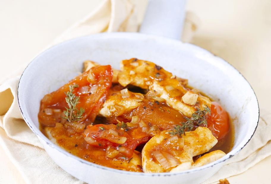 Tomaten-Weißwein-Hähnchen