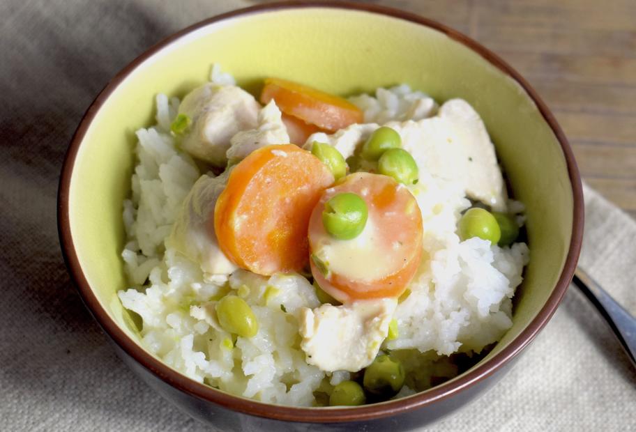 Einfaches Hühnerfrikassee