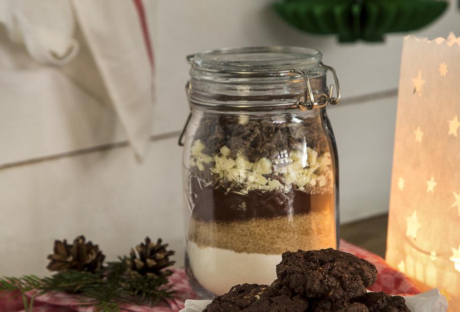 Backmischung für Cookies mit Schokoladenstücken