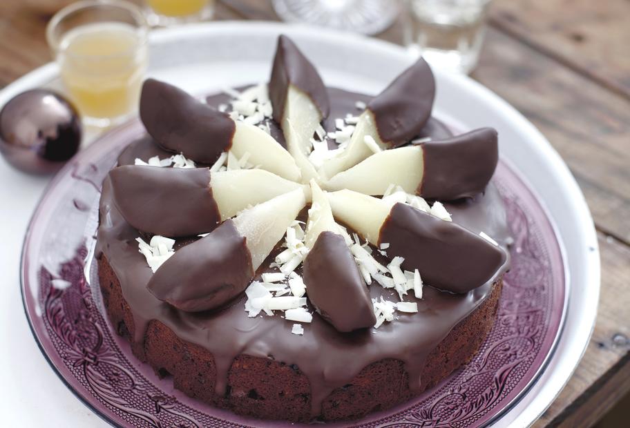 Gewürzter Birnen-Schokoladenkuchen