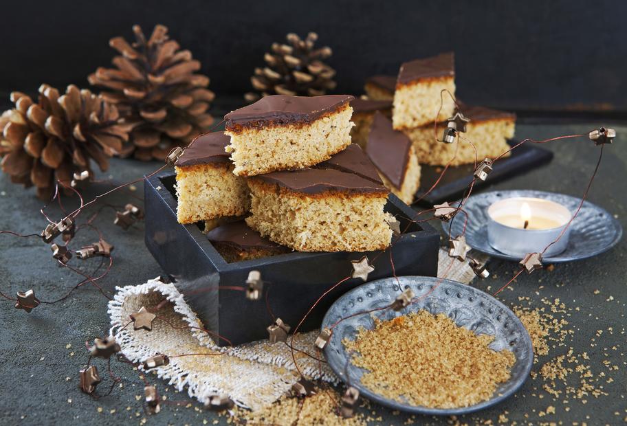 Honigkuchenrauten mit Schokolade