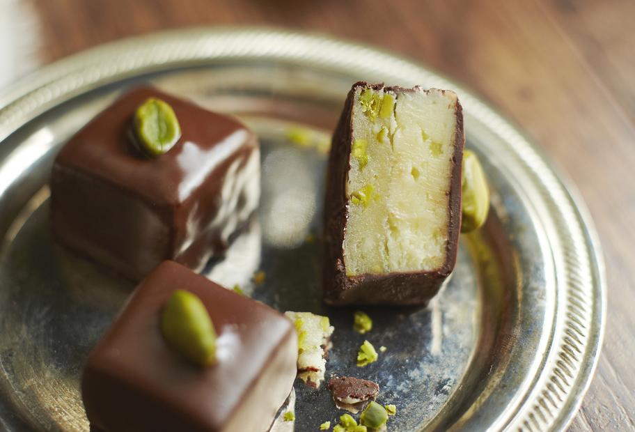 Marzipan-Pistazien-Pralinen