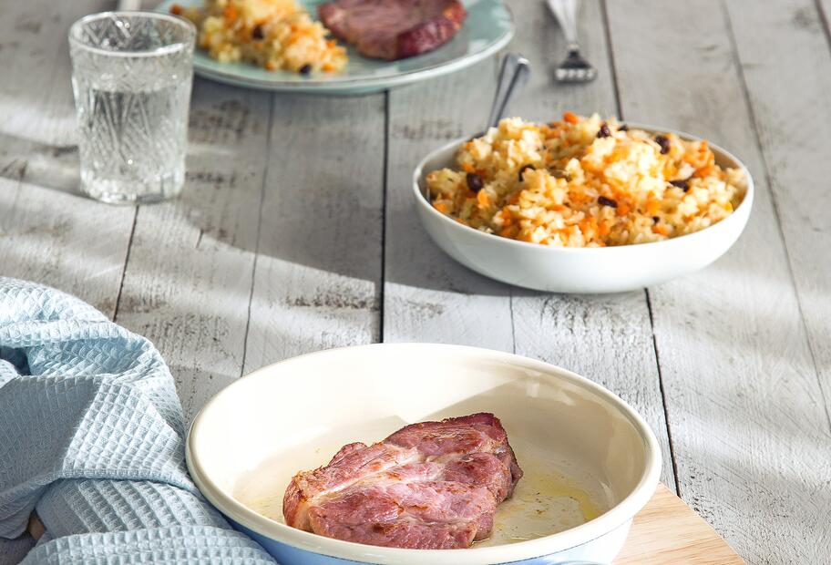 Kassler mit Kohlsalat