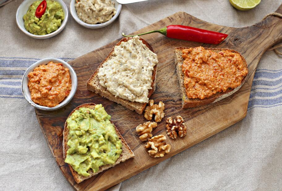 Drei Aufstriche für die Brotzeit