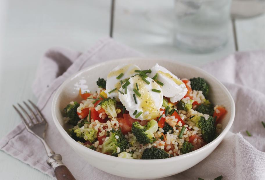 Bulgursalat mit Ziegenkäse