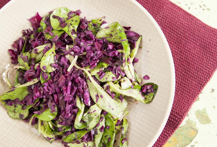 Lauwarmer Rotkohlsalat