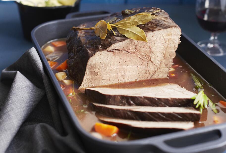 Rinderschmorbraten mit Petersilienpolenta