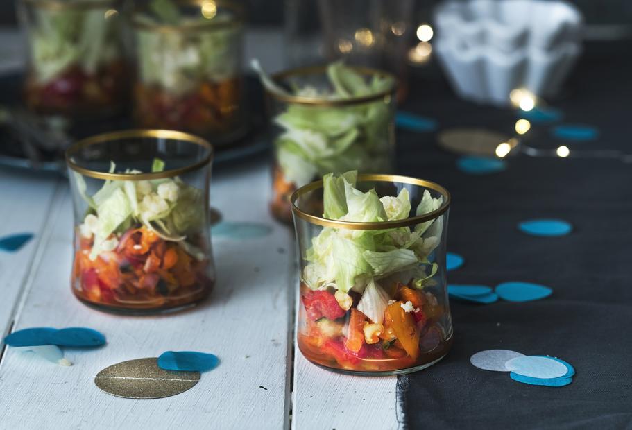 Salat im Glas