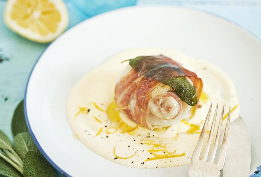 Hechtröllchen mit Parmaschinken