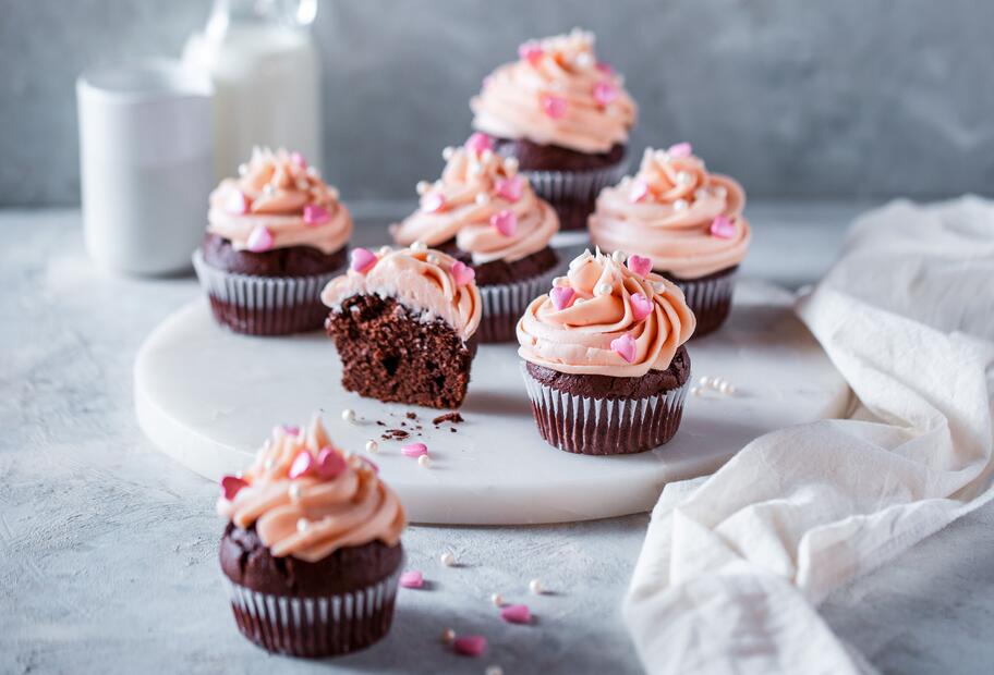 Schoko-Cupcakes mit Liebe