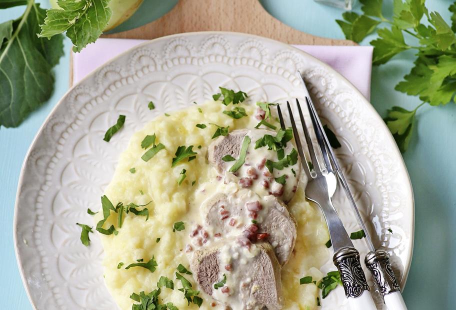 Schweinefilet mit Gemüsestampf