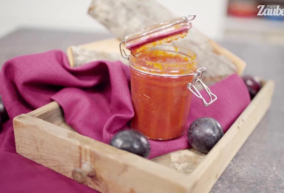 Pflaumenmarmelade mit Kürbis