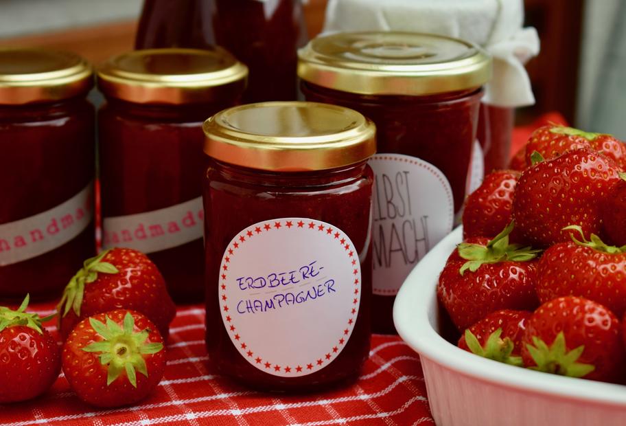 Beschwipste Erdbeermarmelade