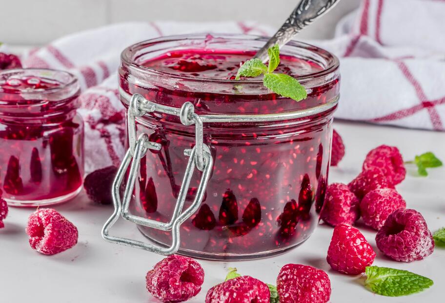 Himbeermarmelade mit Gelinggarantie