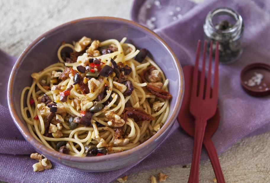 Pikante Walnuss-Spaghetti