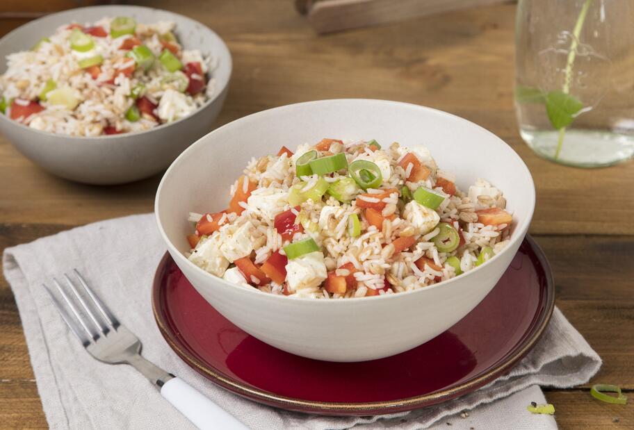 Griechischer Dinkel-Reis-Salat